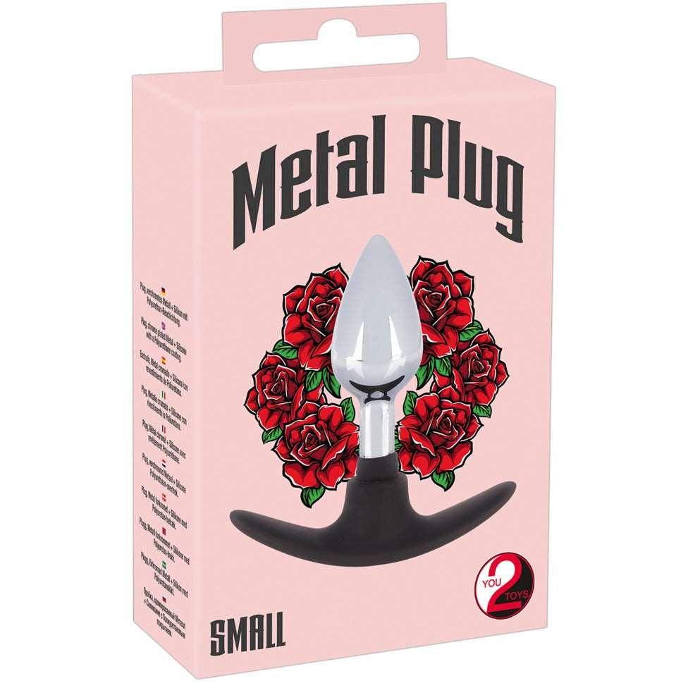 Analplug aus Metall und Silikon - konisch Ø 2.8 cm (silber) - loveiu.ch