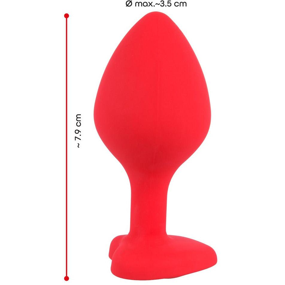 Analplug Heart Silicone medium