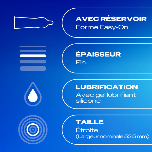 Kondome "Gefühlsecht Slim" Naturkautschuklatex (53 mm/10 Stk.) von Durex