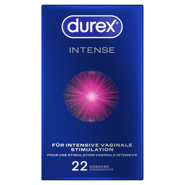 Kondome "Intense Orgasmic " mit Minzaroma & genoppter Oberfläche (Ø 56 mm/22 Stk.) von Durex