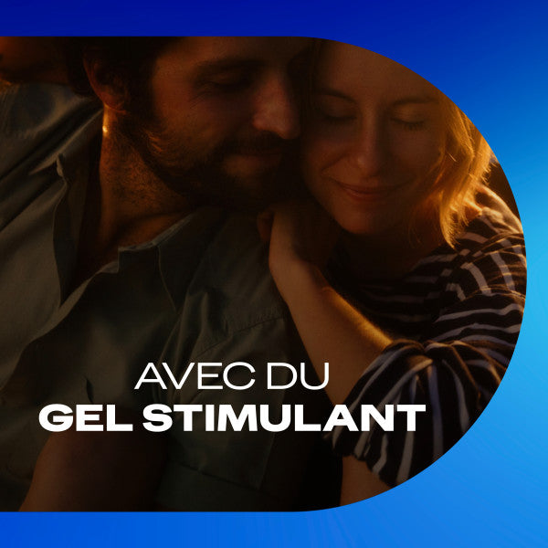 Préservatifs "Intense Orgasmic" avec arôme de menthe et surface nubby (Ø 56 mm/10 pièces) de Durex
