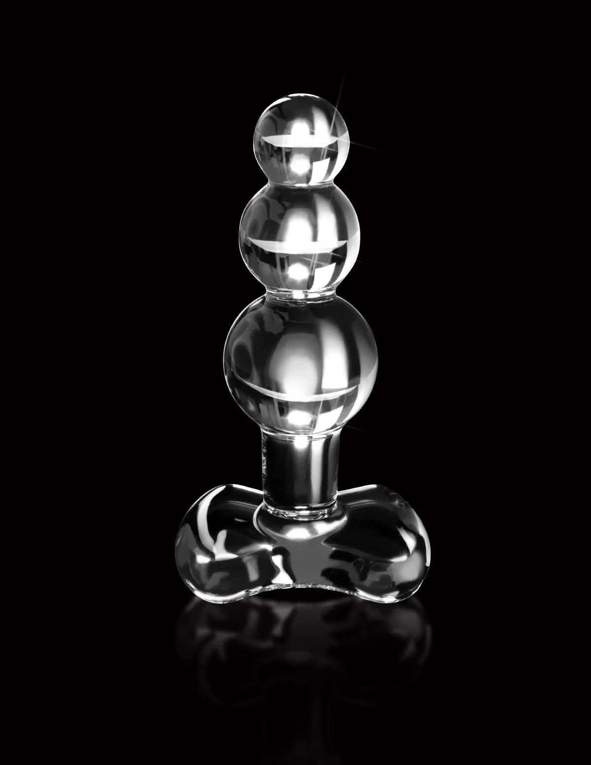Plug en verre "N° 47" design boule stimulante - Ø 3,5 cm (transparent)
