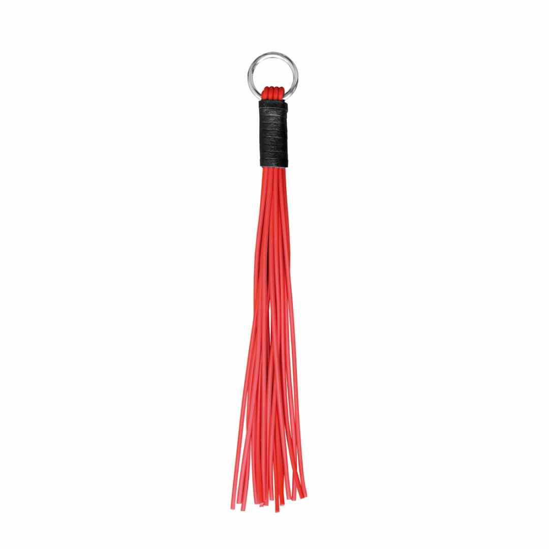 Peitsche mit 16 Riemen aus PVC - 30 cm (rot) - loveiu.ch