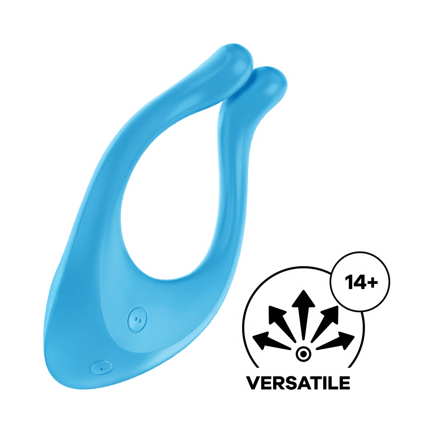 Vibromasseur pour couple SATISFYER "Endless Love" en silicone - avec bras flexibles (bleu)