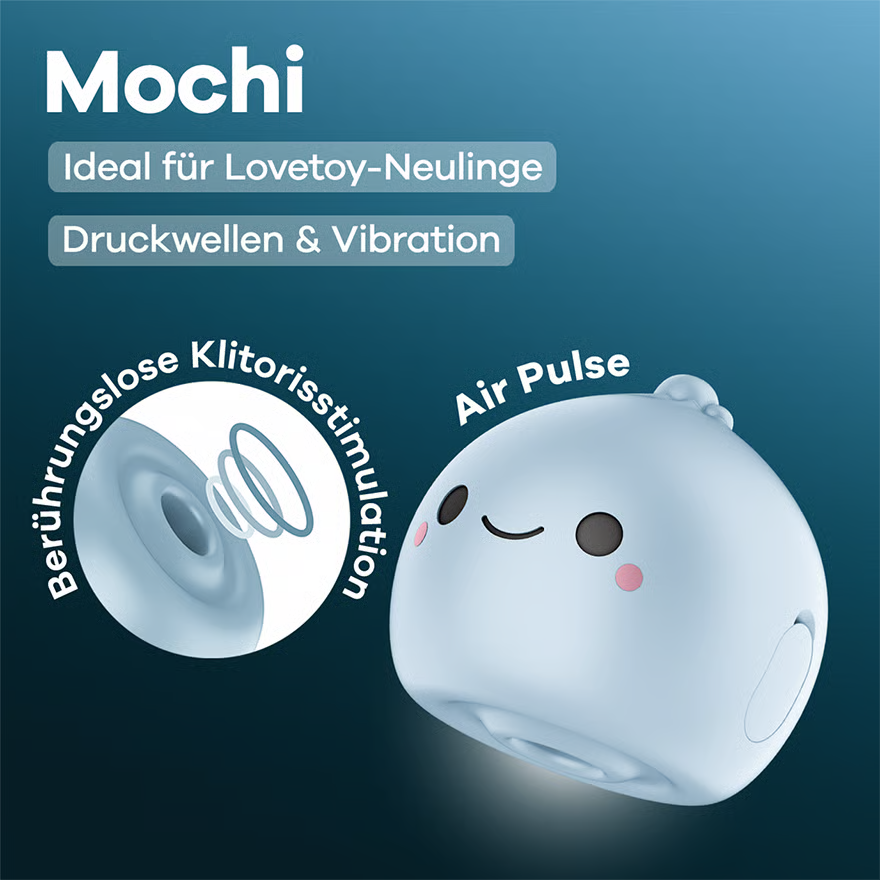SATISFYER Lay-on Vibrator "Mochi" - Airpulse Technology 9cm (blue)