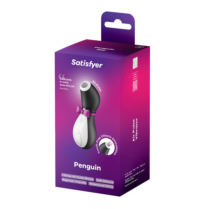 SATISFYER lay-on vibrator "Pro Penguin Next Generation" - Airpulse technology 10.8 cm (black/white)