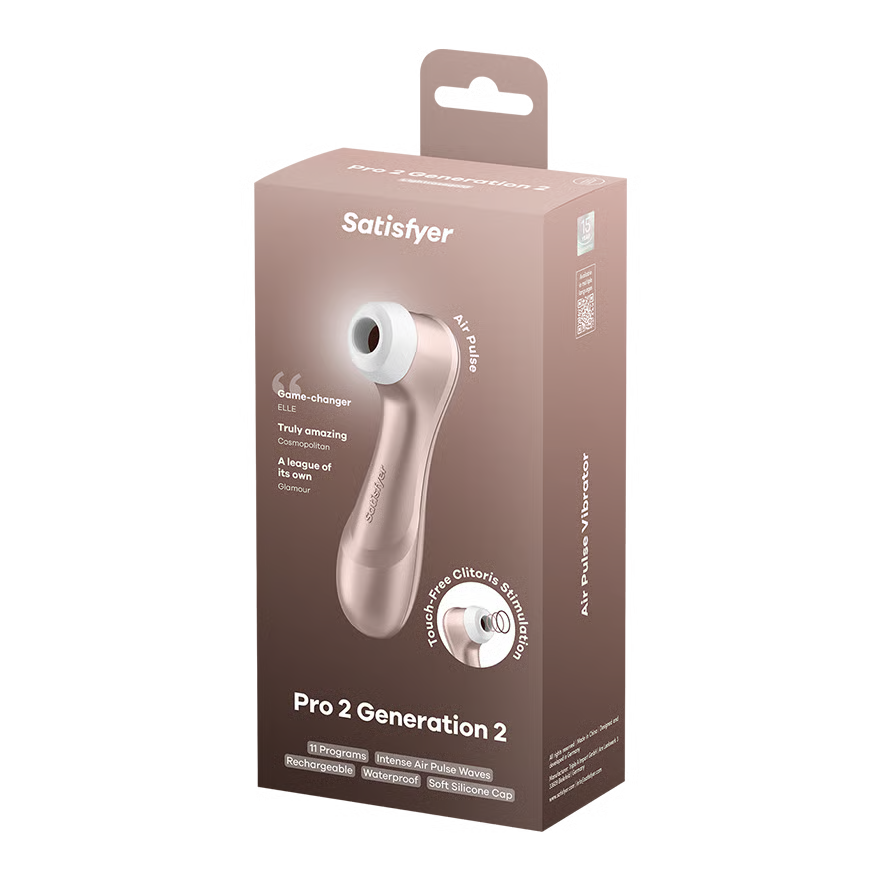 SATISFYER lay-on vibrator "Pro 2 Generation 2" - Airpulse technology 16.5 cm (gold)