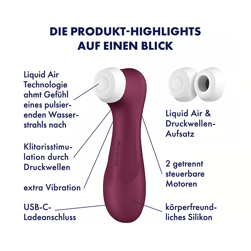 SATISFYER lay-on vibrator "Pro 2 Generation 3" - Airpulse technology 16.4 cm (purple)