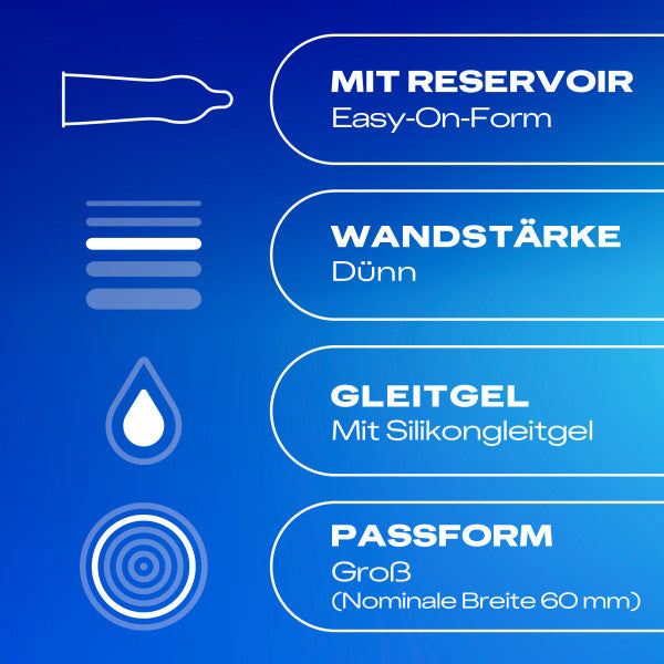 2er-Pack Kondome "hautnah XXL" Naturlatex (Ø 60 mm/2x10 Stk.) von Durex